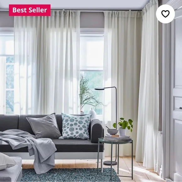 Sold NWT Multiple available IKEA VIVAN curtain set of two in package - Picture 1 of 13